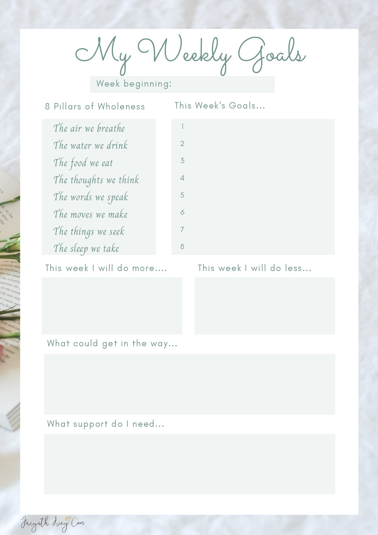 My Health & Wellbeing Planner